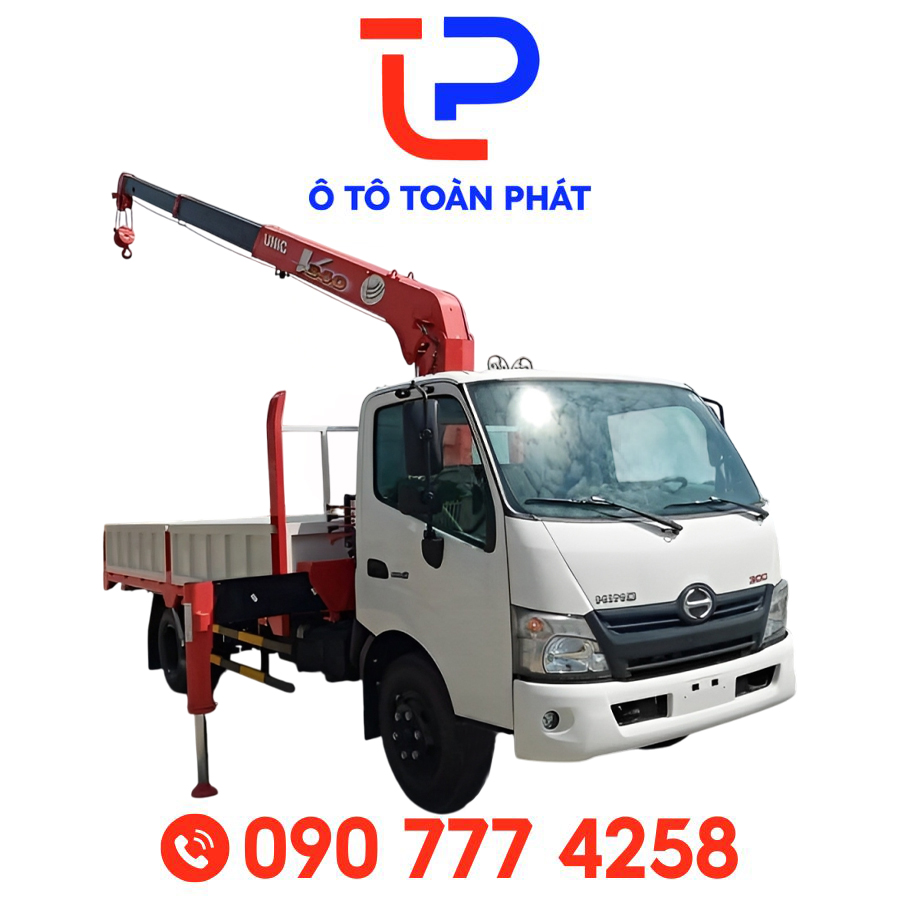 Xe Tải Hino Xzu 720L – 2,49 Tấn Gắn Cẩu