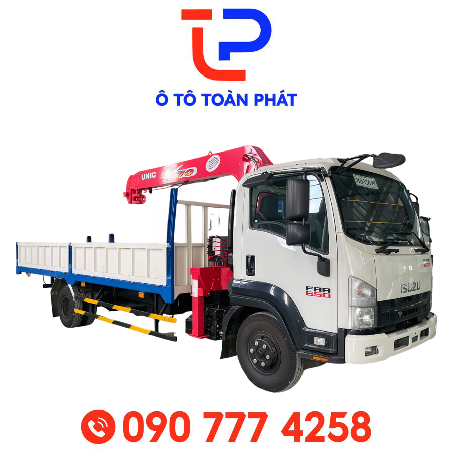 Xe Tải Isuzu FRR 650 Gắn Cẩu