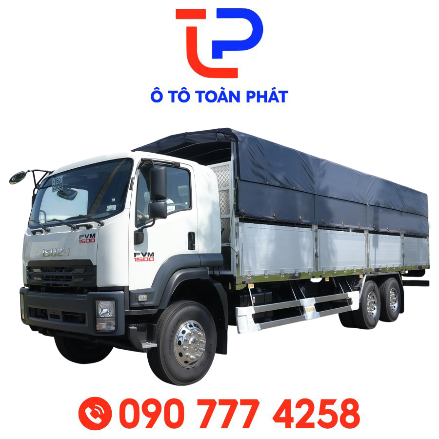 Xe Tải Isuzu FVM 1500 – 15 Tấn Thùng Bạt Dài 9m4