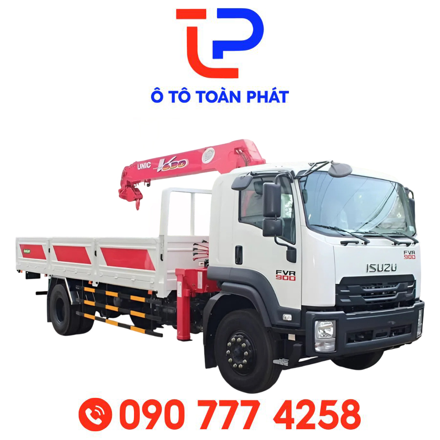 Xe Tải Isuzu FVR34QE5 Gắn Cẩu