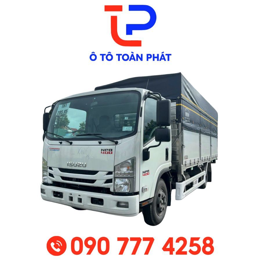 Xe Tải Isuzu Npr 400 3,49 Tấn Thùng Mui Bạt