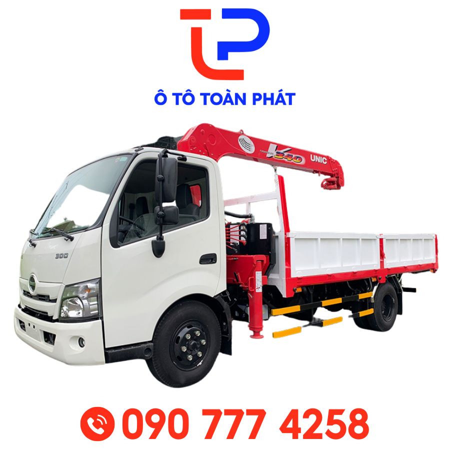 Xe Tải Hino Xzu 720 3,4 Tấn Gắn Cẩu