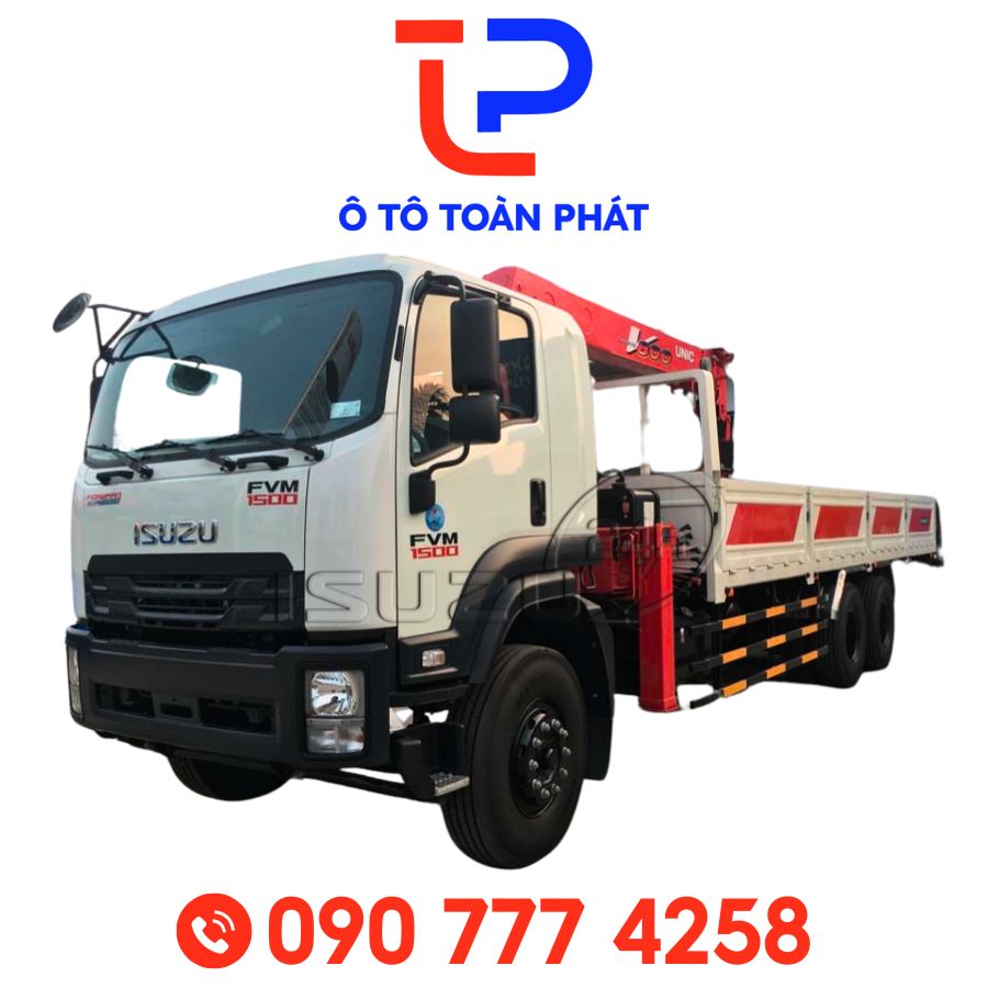 Xe Tải Isuzu Fvm 1500 15 Tấn Gắn Cẩu