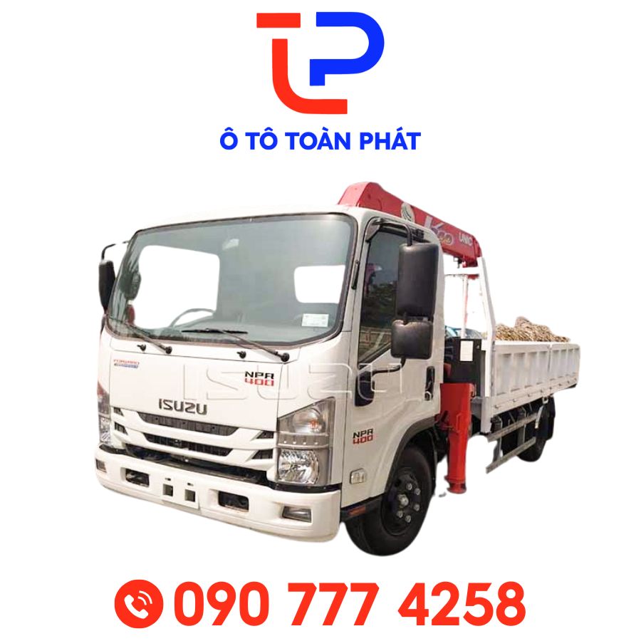 Xe Tải Isuzu Npr 400 3,4 Tấn Gắn Cẩu