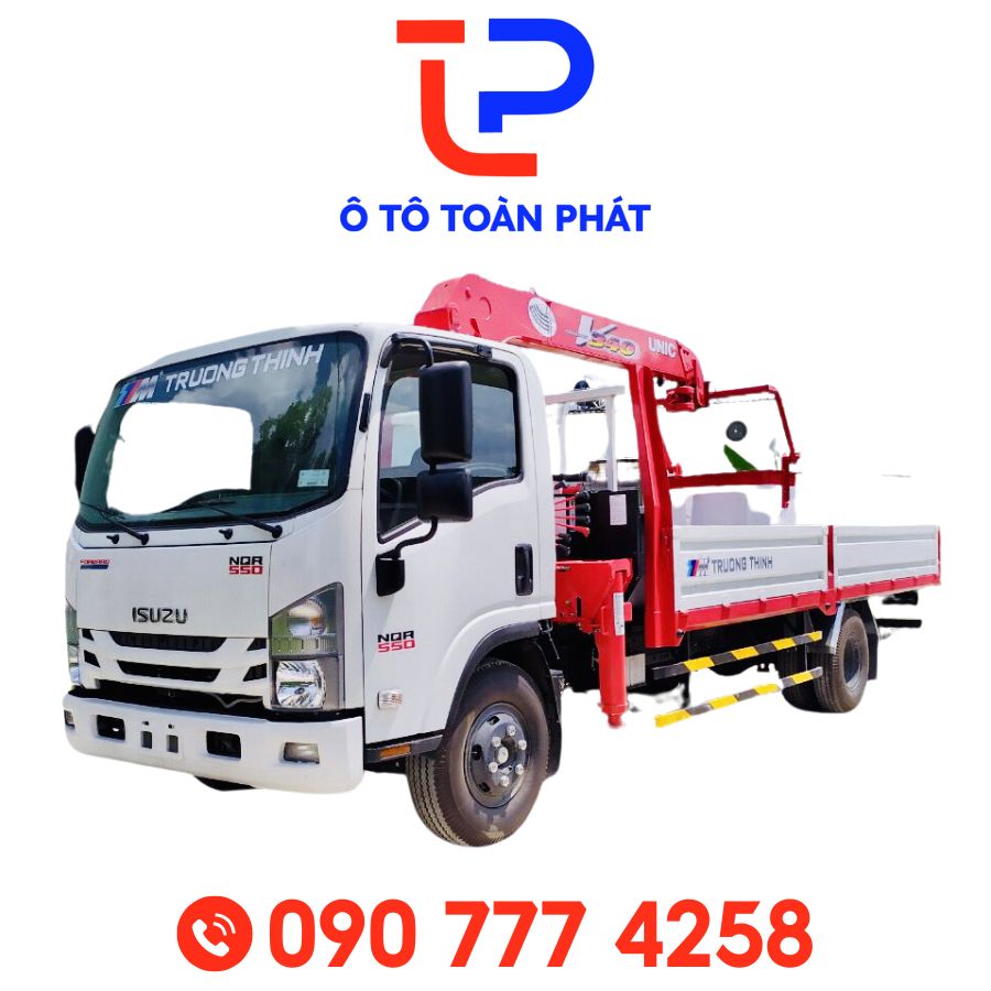 Xe Tải Isuzu Nqr 550 5 Tấn Gắn Cẩu