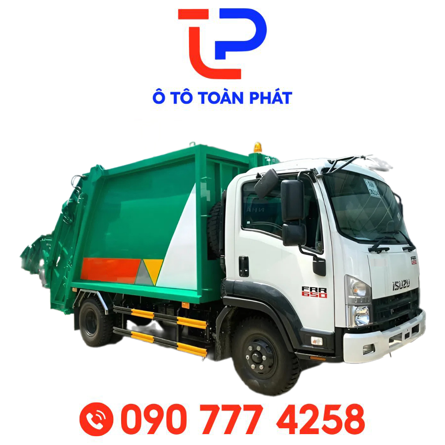 Xe Ép Rác Isuzu FRR 650 9 Khối