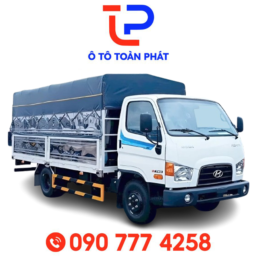Xe Tải Hyundai Mighty W750 3,5 Tấn Thùng Mui Bạt
