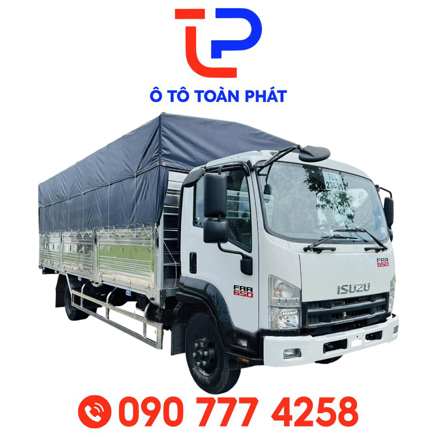 Xe Tải Isuzu FRR90LE5 – 6,3 Tấn Thùng Mui Bạt