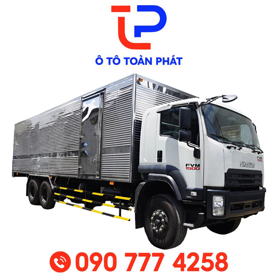 Xe Tải Isuzu FVM 1500 – 15 Tấn Thùng Kín Dài 7m7