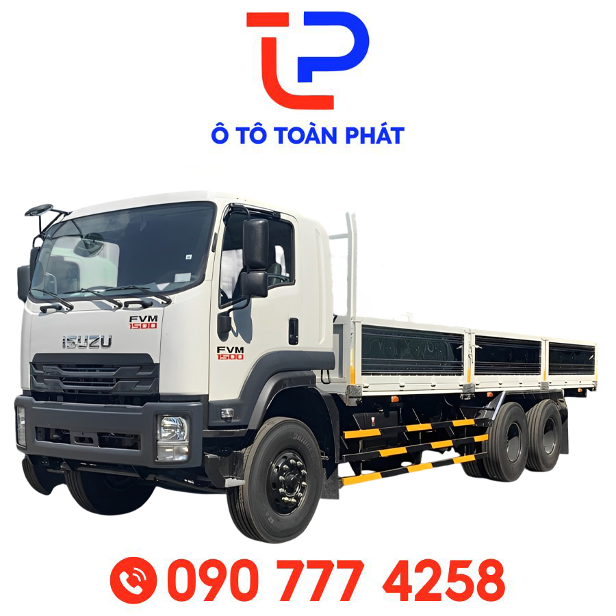 Xe Tải Isuzu FVM 1500 – 15 Tấn Thùng Lửng Dài 7m7