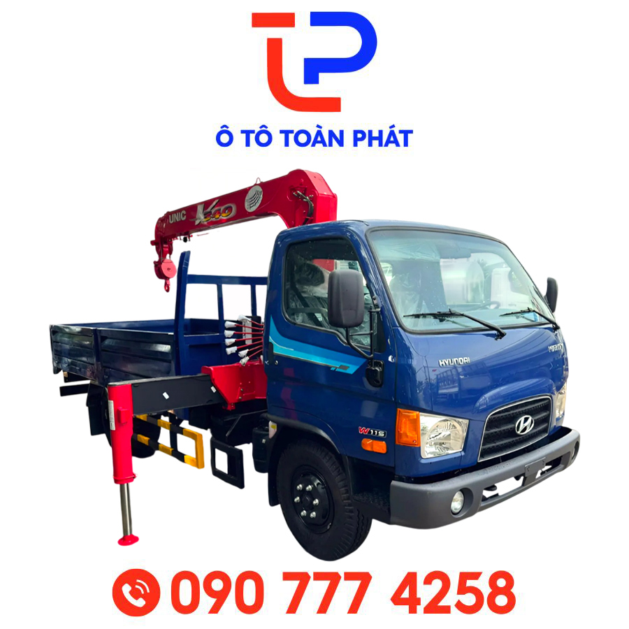 Xe Tải Hyundai W11S – 6 Tấn Gắn Cẩu